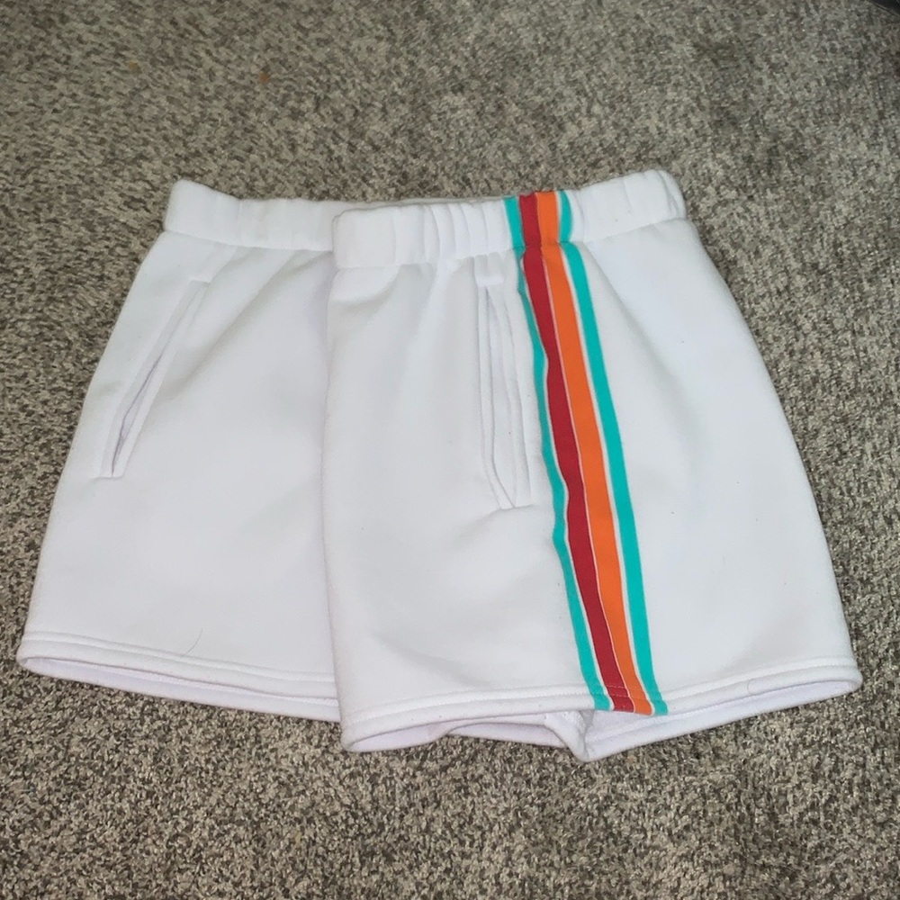 White Fleece Booty Shorts No Boundaries BRAND NEW NEVER WORN
